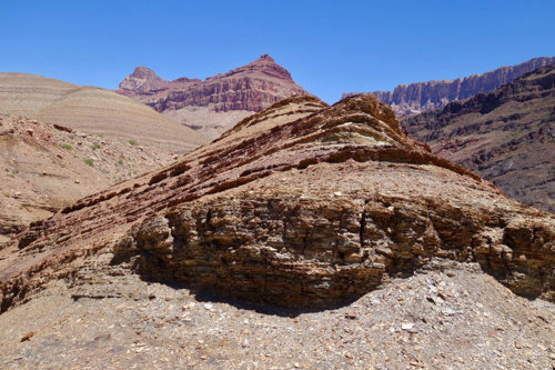 Ironstones within the sedimentary rock layers of the Grand Canyon (Arizona, USA),